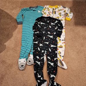 Carter's Toddler Boys Fleece Pajama Bundle Sz 3T